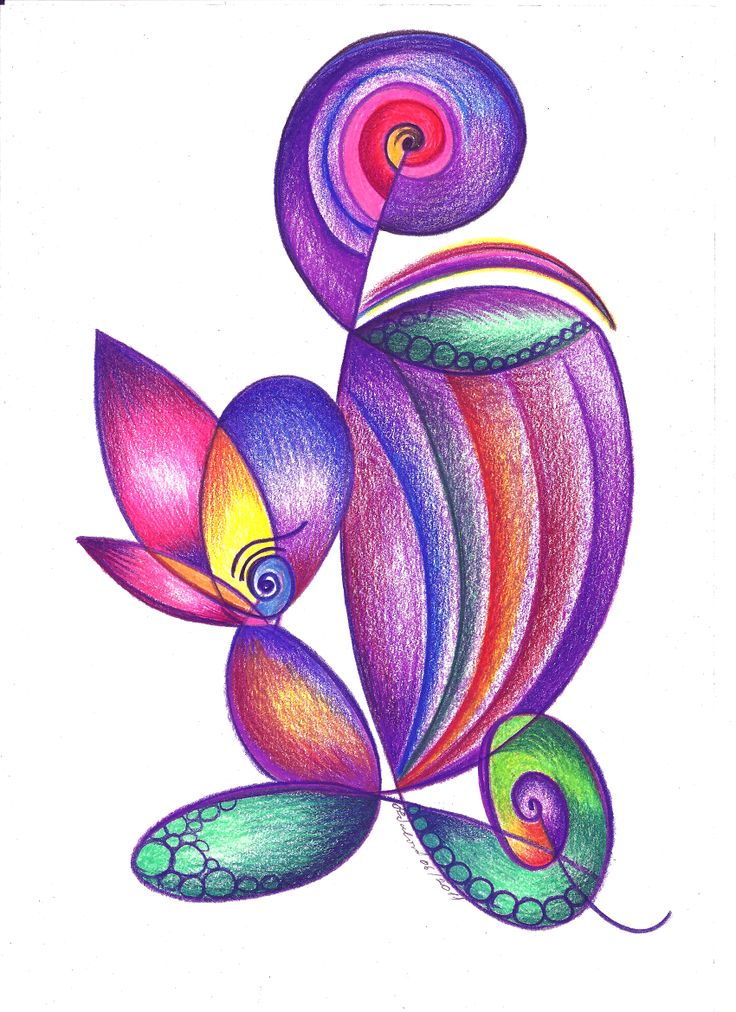The Peacock - drawing (crayons) | intuitive drawing | Pinterest