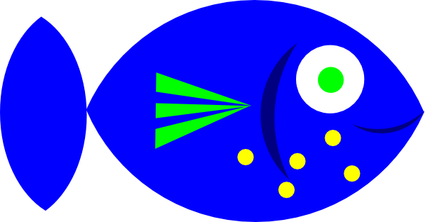 Blue Fish clip art Free Vector / 4Vector