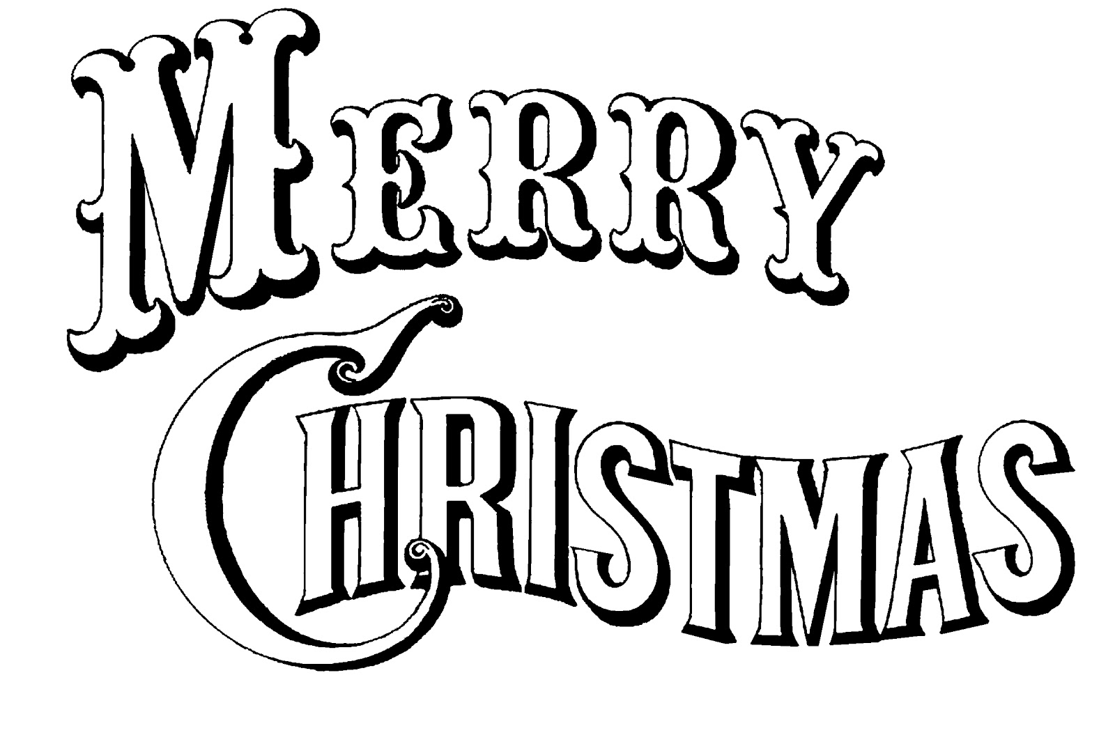 Christmas tree clipart - Merry Christmas Clip Art Wordslilac ...