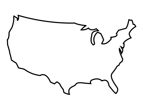 clip art map of the united states free - photo #47