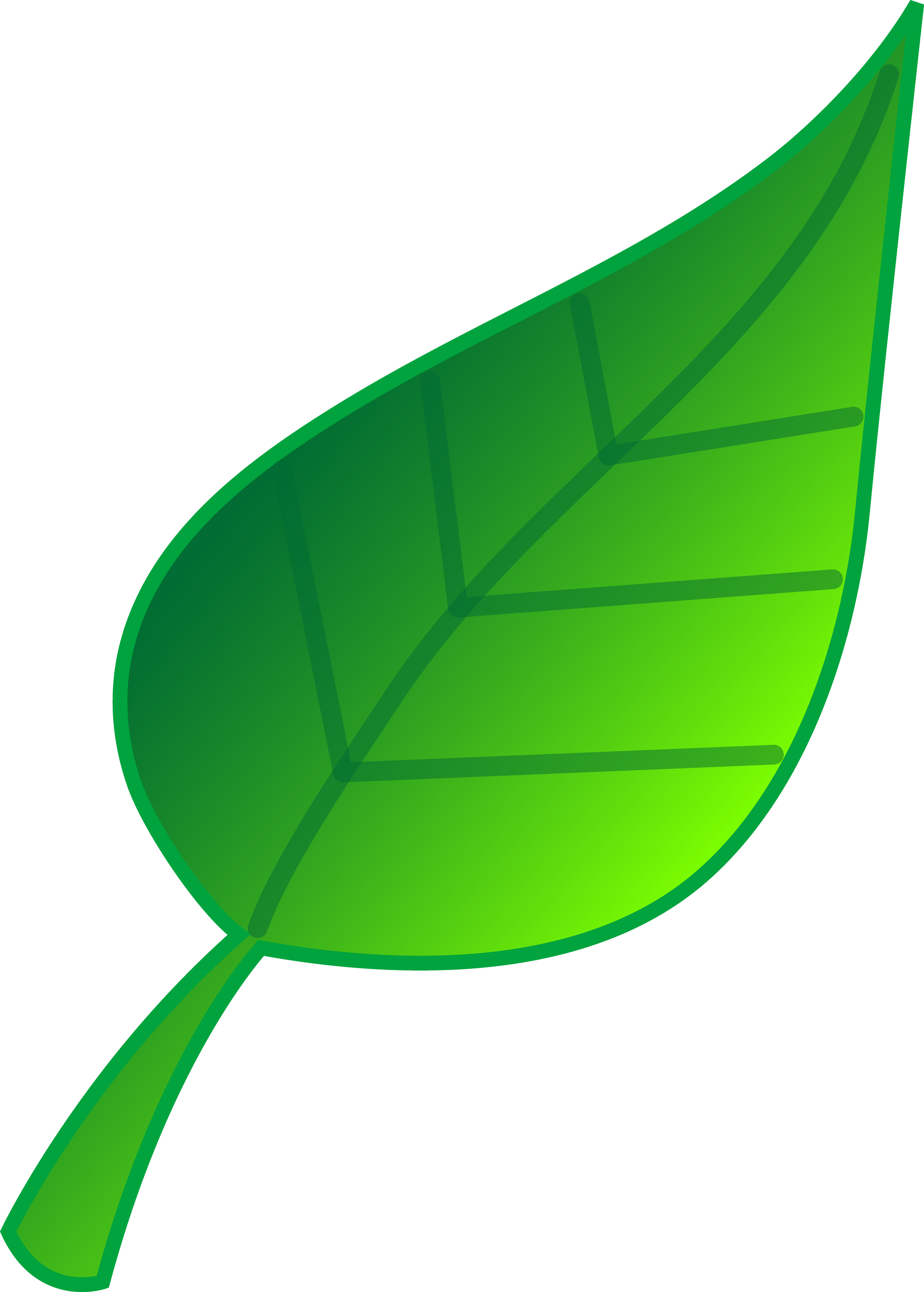 Simple Green Leaf Vector Art - Free Clip Art