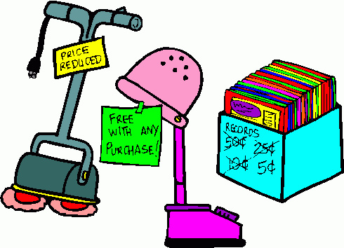 Pix For > Yard Sale Items Clipart