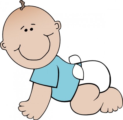 Baby Boy Crawling clip art Free vector in Open office drawing svg ...