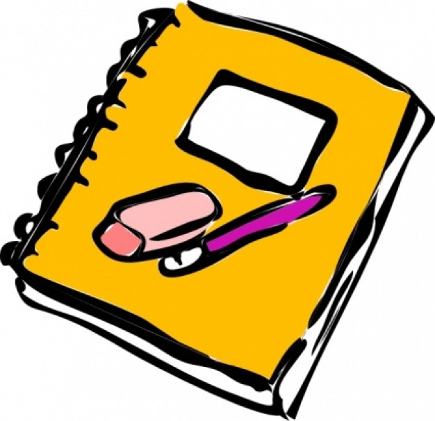 Pencil Eraser And Journal clip art Vector | Free Download