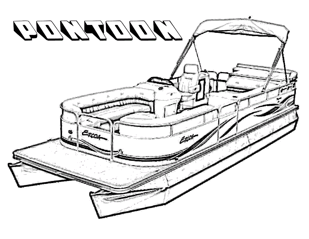 pontoon boats printable coloring pages for kids 2014 - Coloring Point