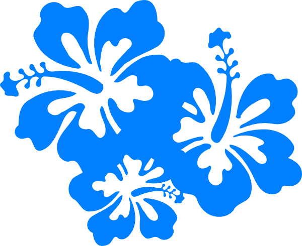 Hibiscus Blue clip art - vector clip art online, royalty free ...