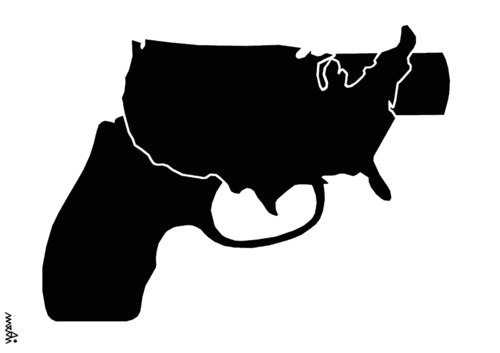 guns controll By Medi Belortaja | Politics Cartoon | TOONPOOL