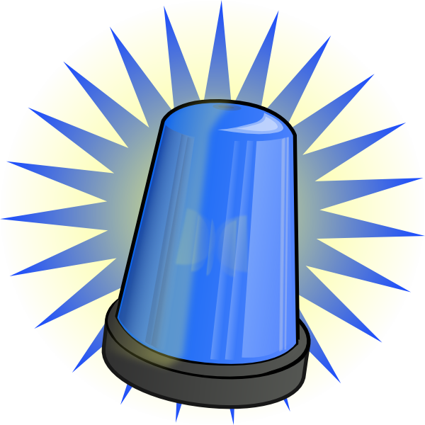 Blue Light Alarm clip art - vector clip art online, royalty free ...