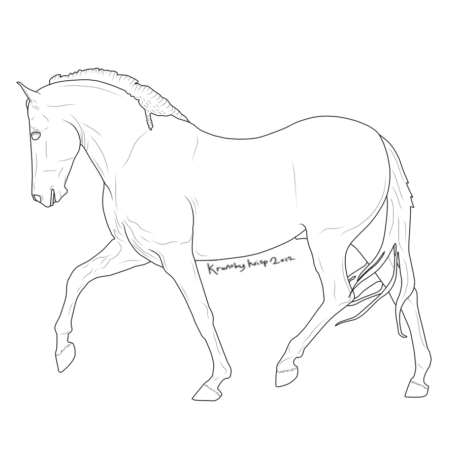 Free Horse Lineart by Krispz on deviantART