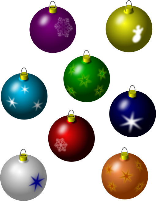 Clipart - christmas bulbs