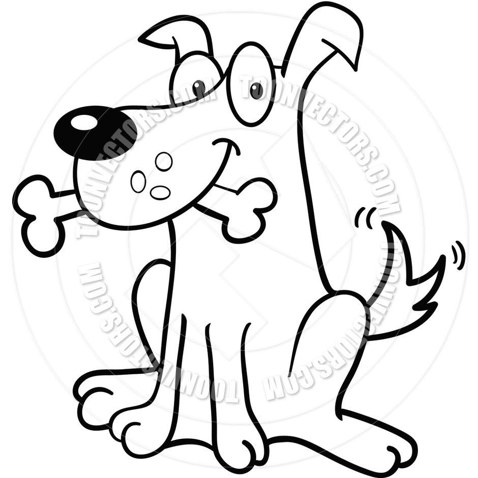free black and white clipart of dogs - photo #4