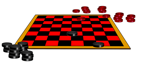 Clip Art: Checkerboard with Checkers