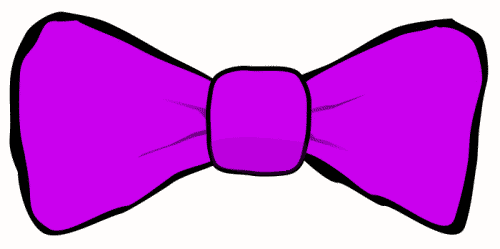 Pix For > Purple Bow Clip Art