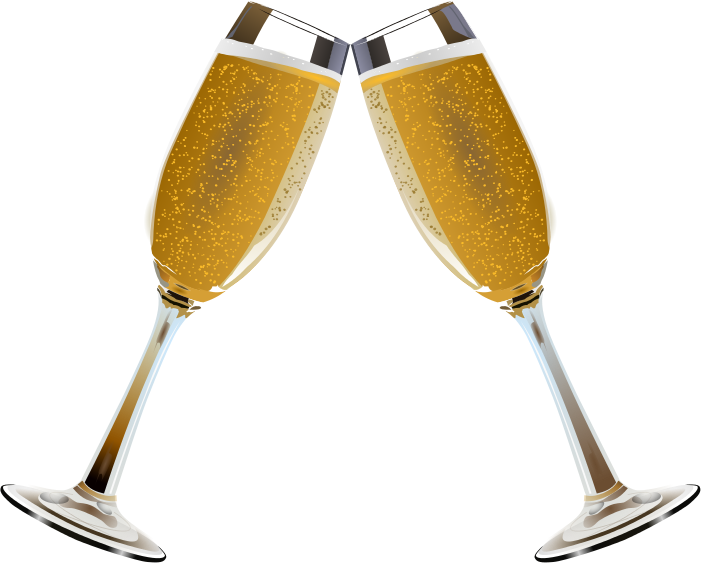 Champagne Glasses Toasting Clipart - ClipArt Best