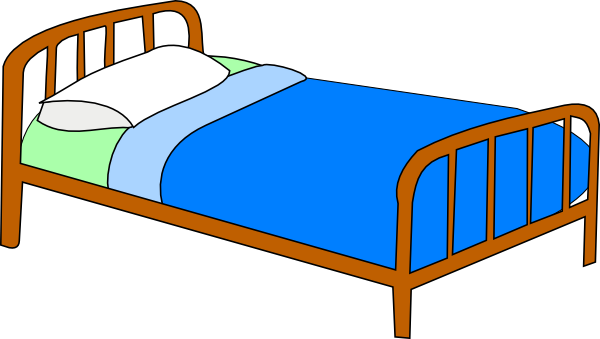Colored Bed clip art - vector clip art online, royalty free ...