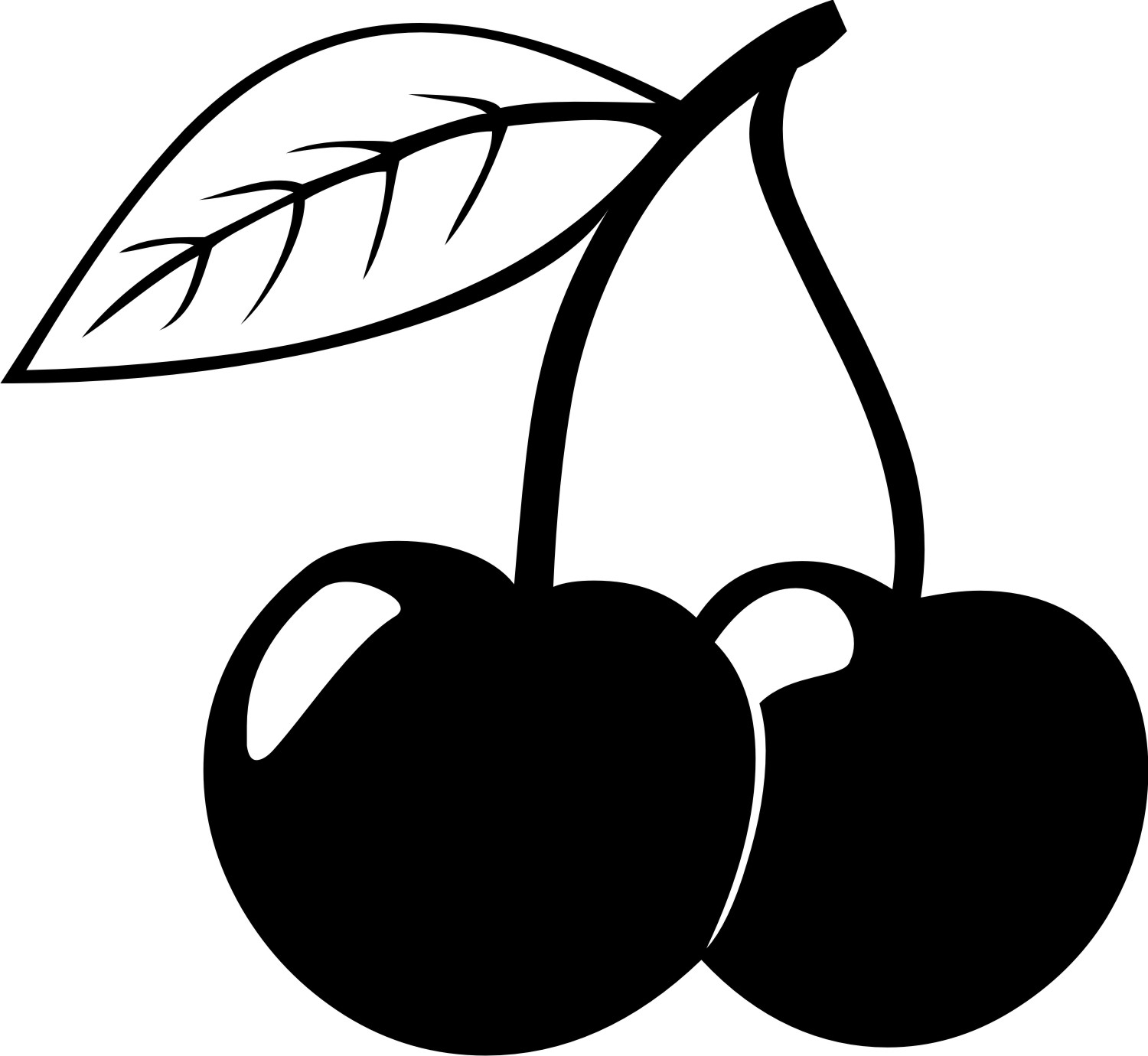 Cherry Clipart Black And White | Clipart Panda - Free Clipart Images