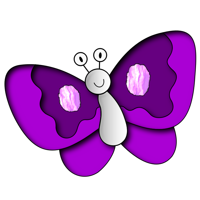 Pix For > Purple Cartoon Butterfly