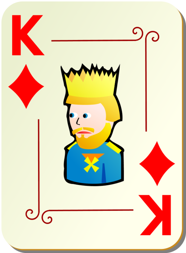 Ornamental deck King of diamonds - vector Clip Art