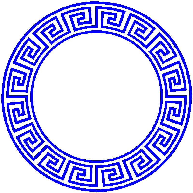 Greek keys - circular
