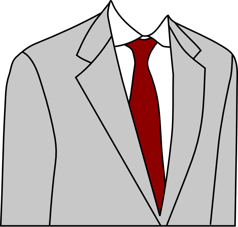 Clipart - Light grey suit