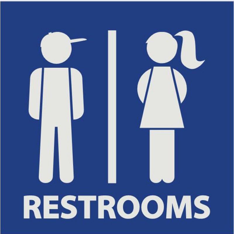 Creative Restroom Signs With Children Figures
