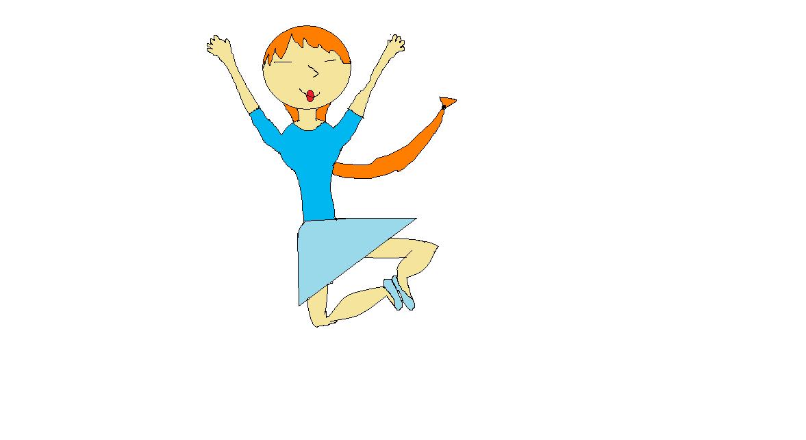 Excited Cartoon Girl Drawing - tabbyd © 2014 - Dec 19, 2011
