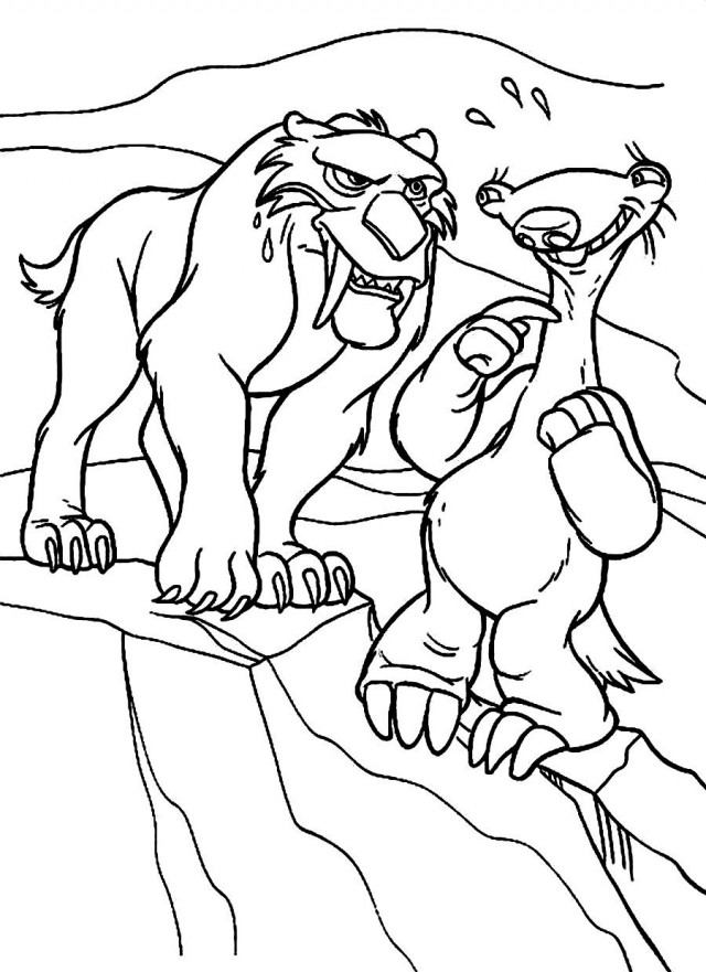 Saber Tooth Cat Cats Saber Tooth Tiger Coloring Pages Printable ...