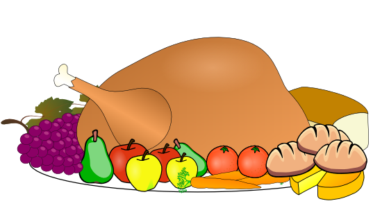 9To5Gifs - Thanksgiving Turkey Dinner Clipart