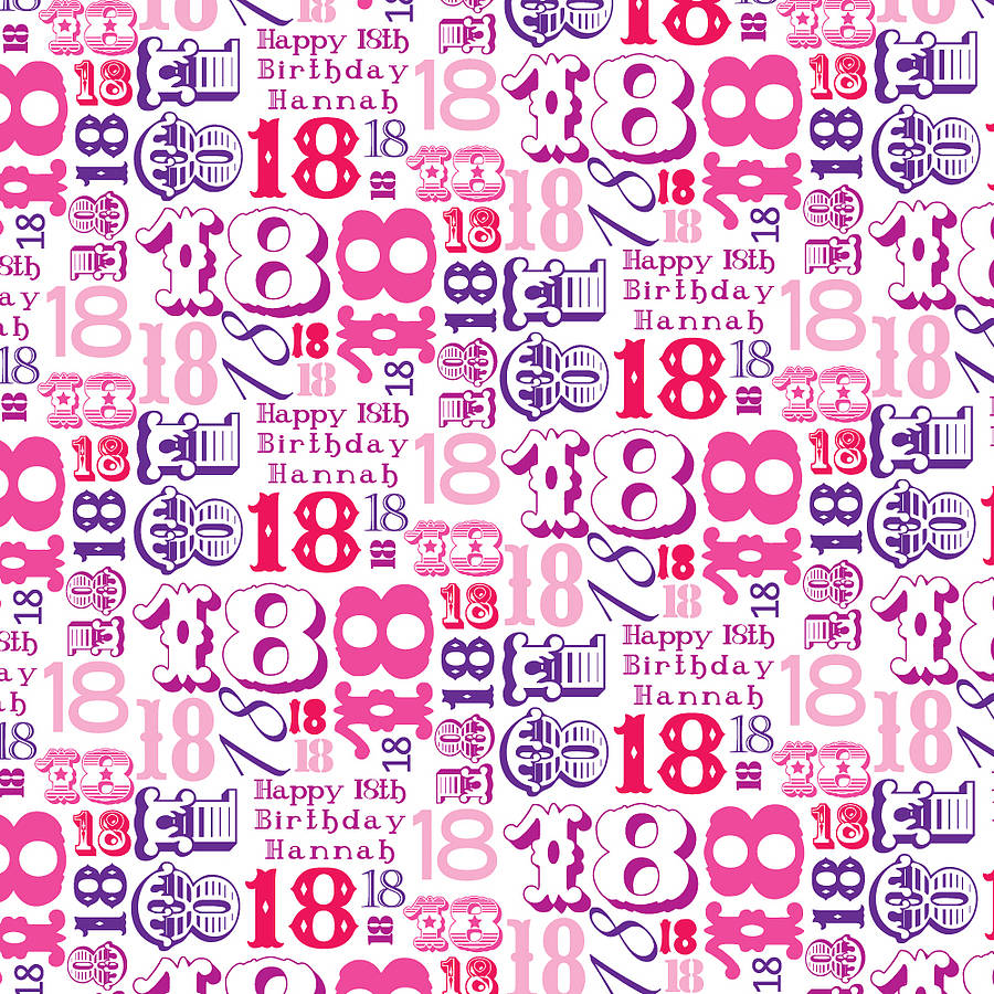 18th birthday personalised gift wrap by paper themes ...