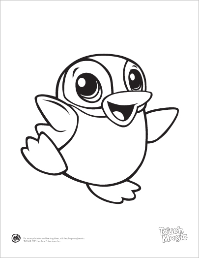 Learning Friends Penguins baby animal coloring printable from ...