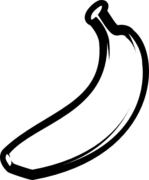Banana Outline Fat Clip Art at Clker.com - vector clip art online ...