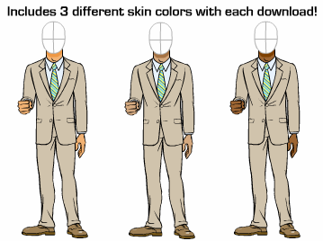 Cartoon Solutions :: Photoshop Character Builder :: Male Bodies ...