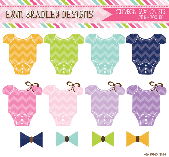 Erin Bradley Designs: New! Chevron Baby Onesies, Kraft Colored ...
