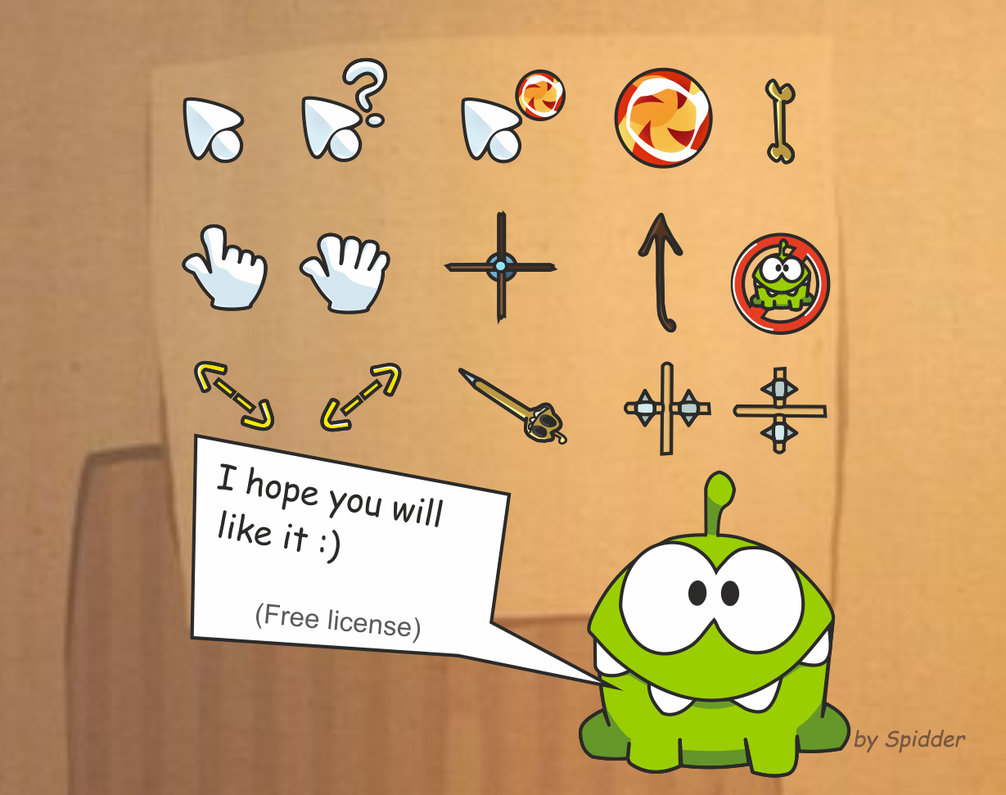 Cut the Rope Cursors, ver.1 by iSpidder on DeviantArt
