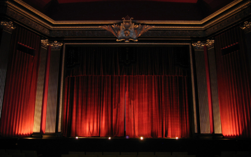 Theatre Curtains Opening Movie Wallpaper (1280x1024) - Maroon ...