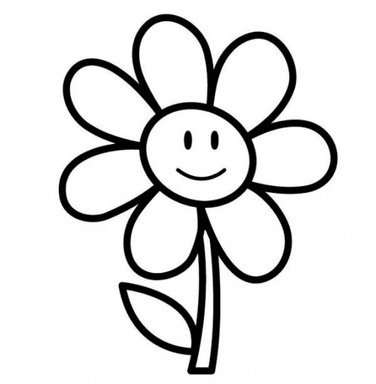 Easy Drawing Flowers - ClipArt Best