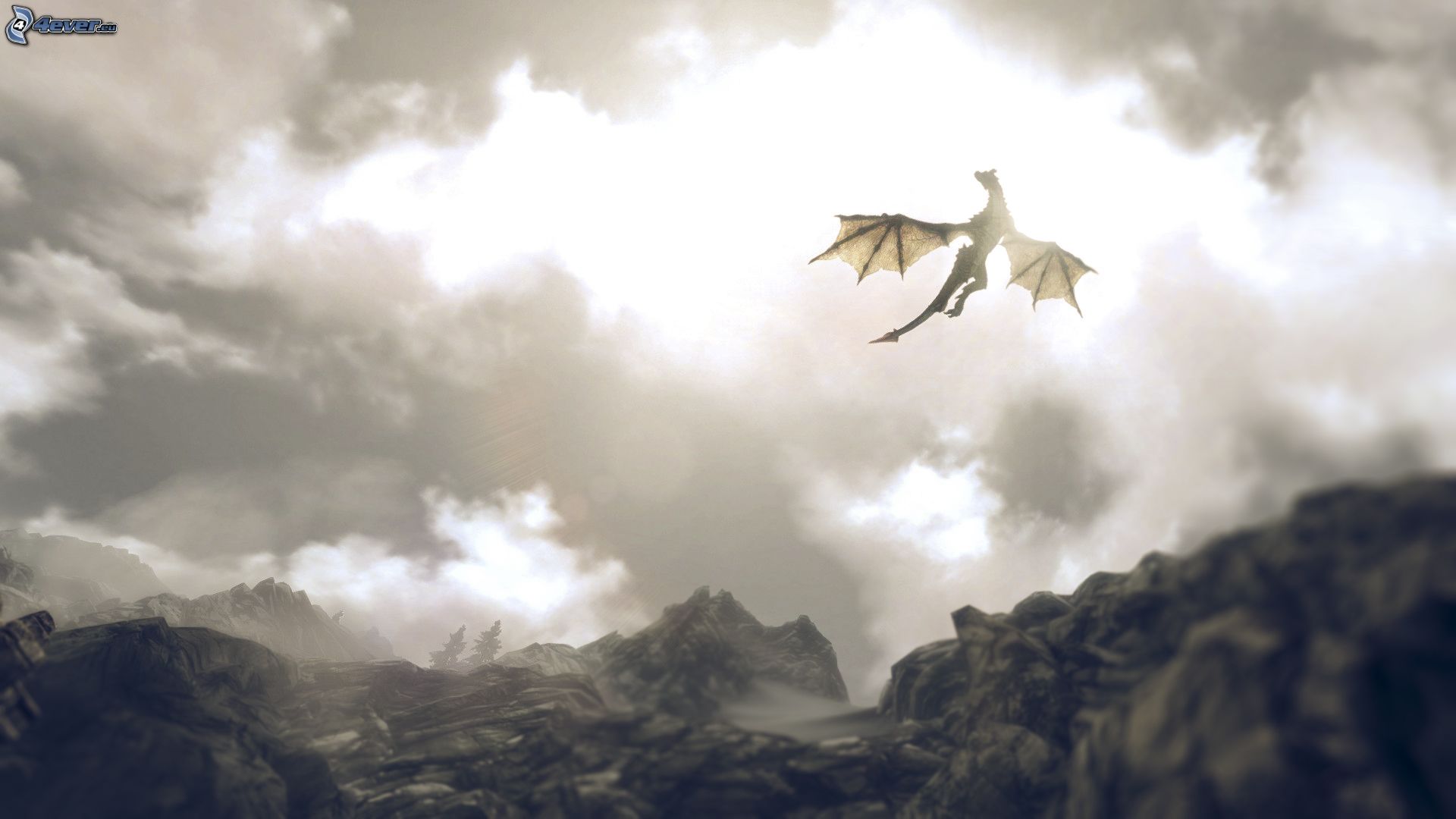 flying-dragon,-clouds,- ...