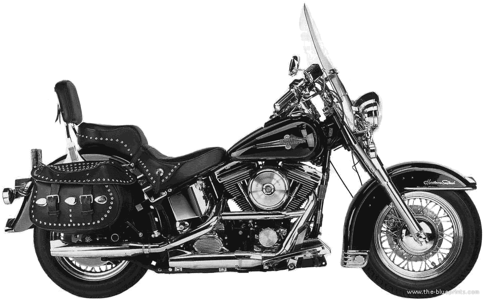 The-Blueprints.com - Vector Requests - Harley-Davidson FLSTC 1994