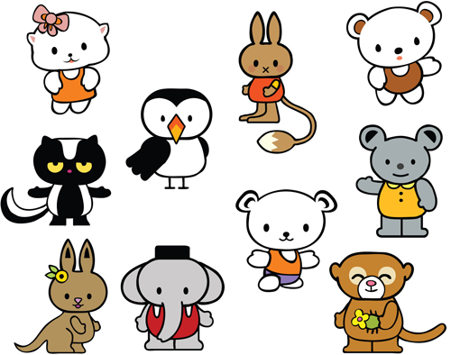 Various Cartoon Animals Vector set - Vector Animal free download