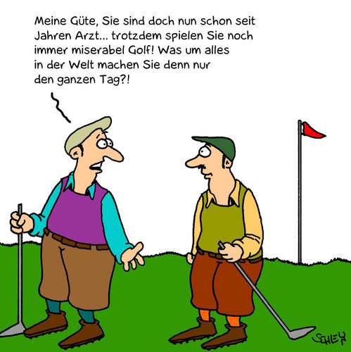 Golf von Karsten | Sport Cartoon | TOONPOOL