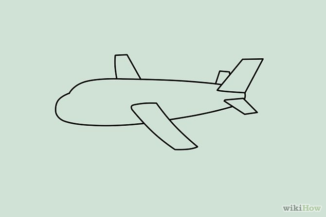 Airplane simple drawing