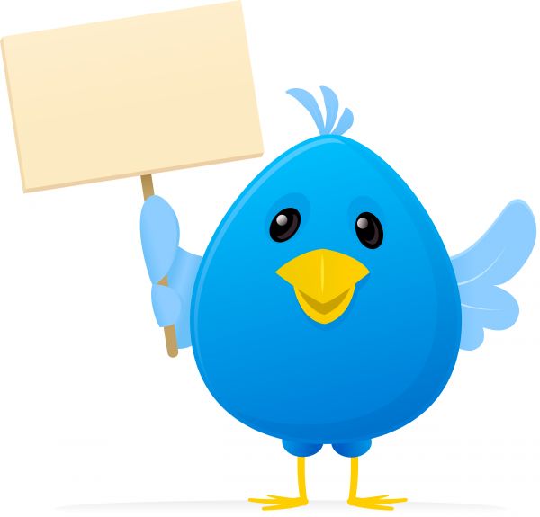 illustration of a twitter bird holding placard. | Free Photos ...