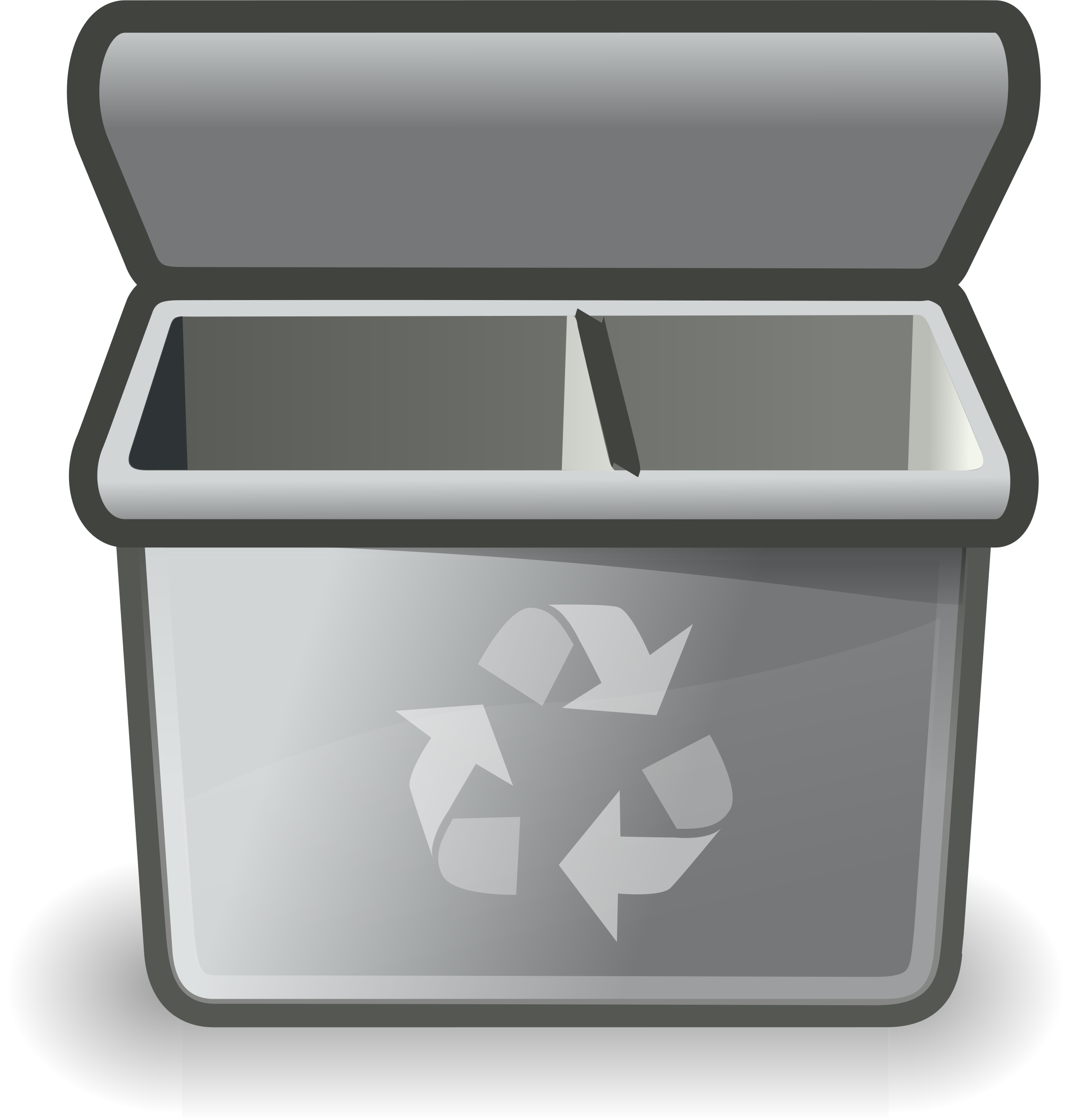 Clipart - Gray recycle bin