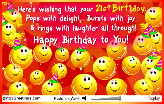 Hey You Are 21! Free Milestones eCards, Greeting Cards | 123 Greetings
