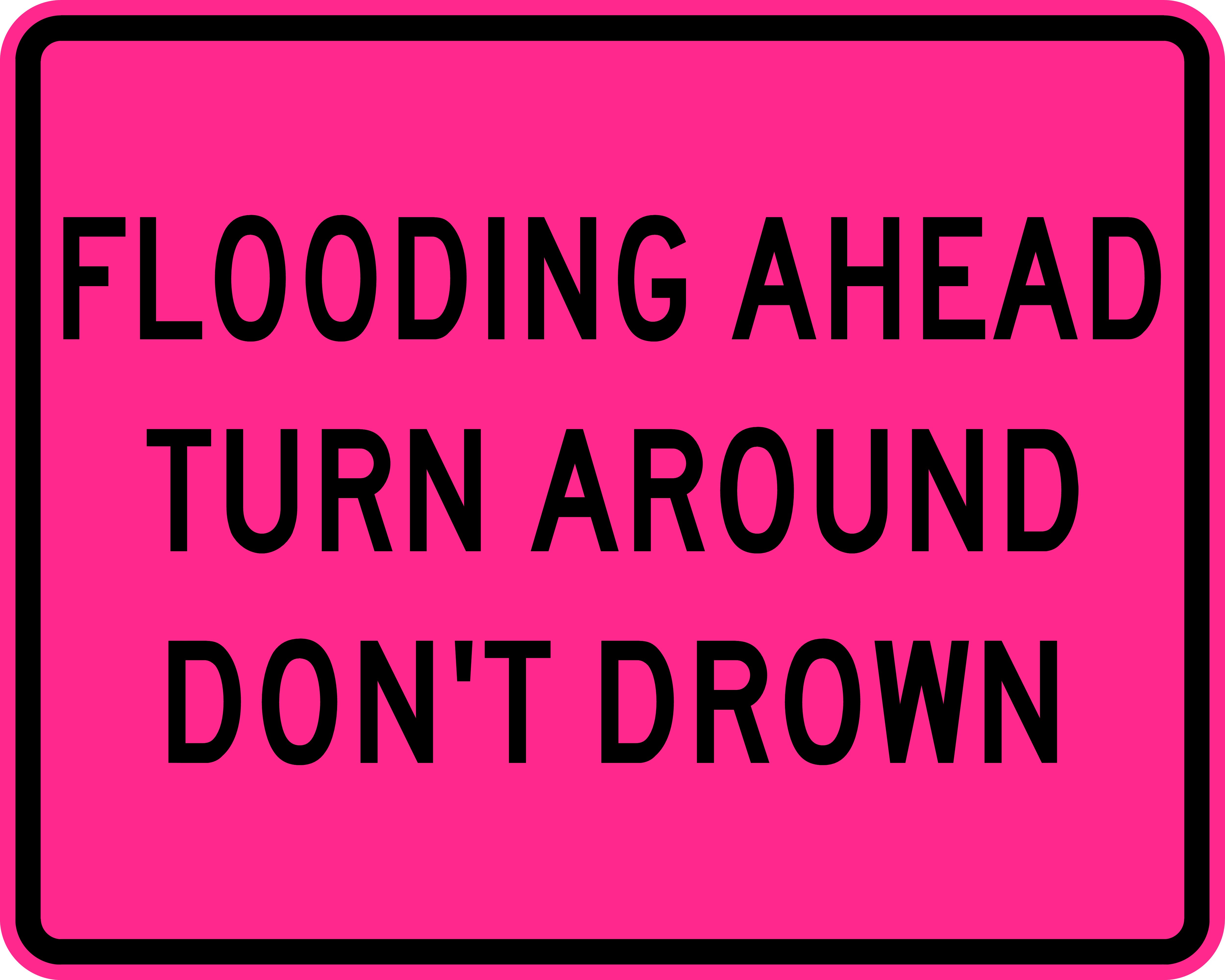 NWS Turn Around Don't Drown Program, Signs and Resources