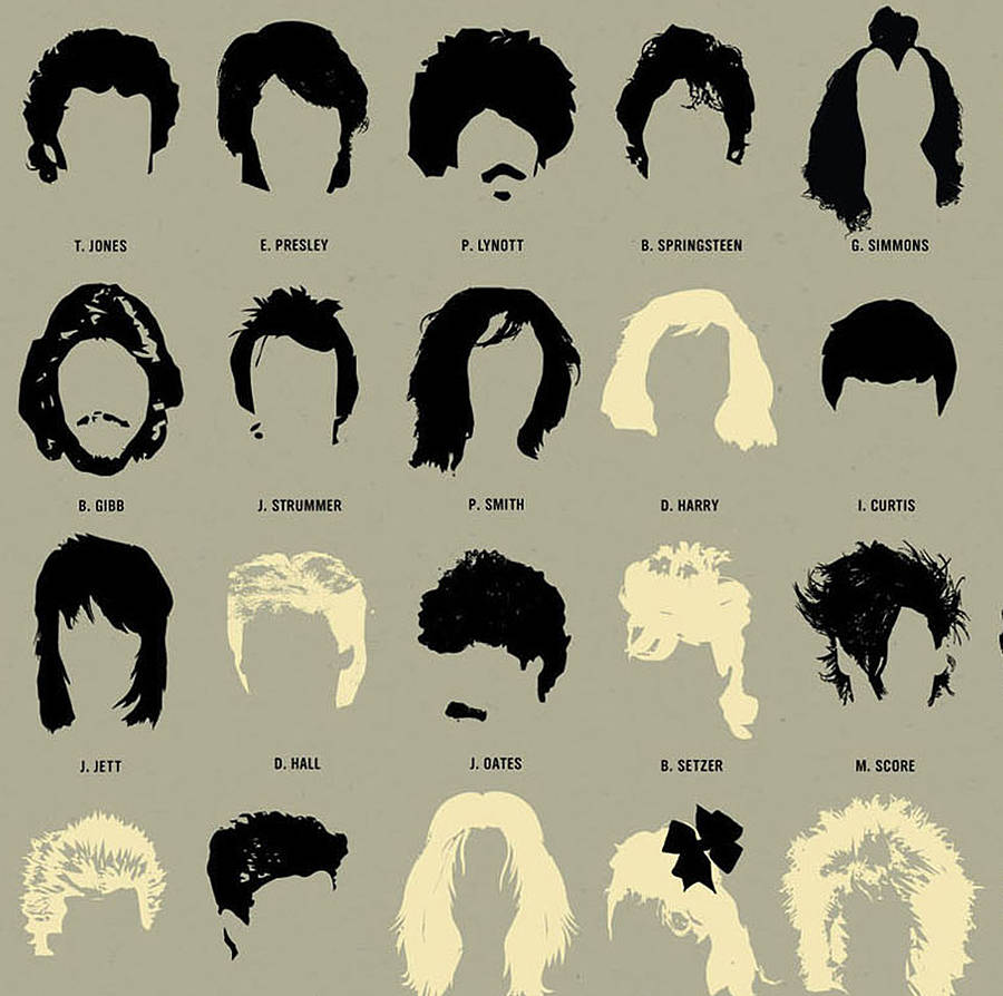 haircuts in music art print by pop chart lab by luckies ...