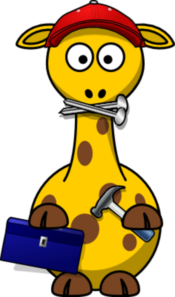 giraffe hammer bag - vector Clip Art