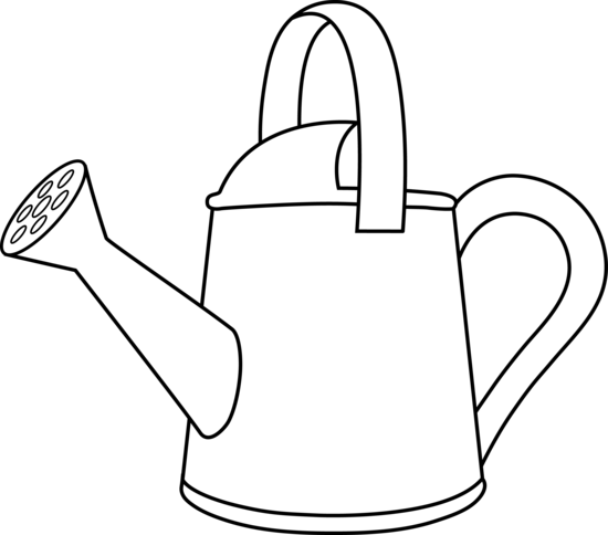 Clip Art Black And White Watering Can - ClipArt Best