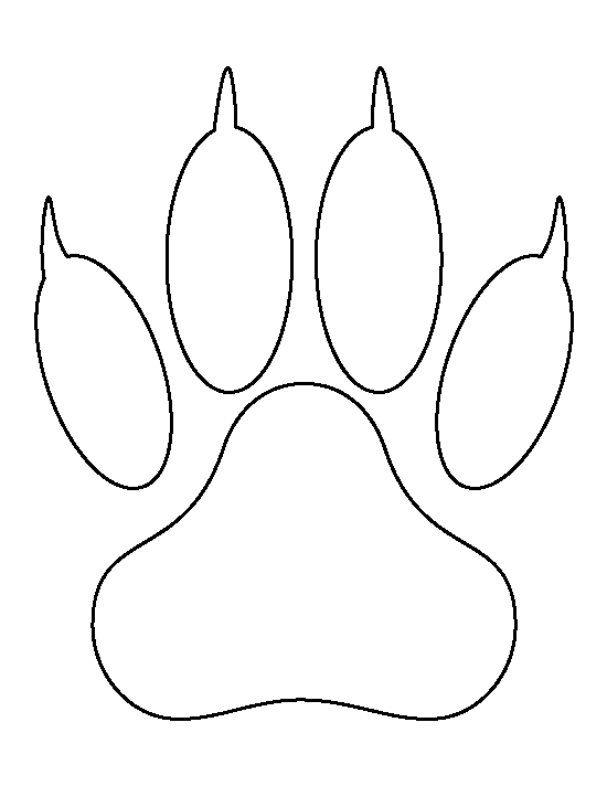 Lion paw print pattern. Use the printable outline for crafts ...