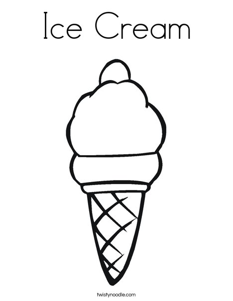 Ice Cream Cone Coloring Page Png Qjpgctok | warnai.net